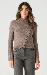 L/S Asymmetric Buttoned Sweater