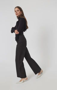 Alena Black Luxe Twill Pant