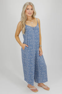 Flared Deval Ditsy Jumpsuit